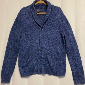Nordstrom Men’s Shop Cardigan Sweater Large Grandfather Grandpa Shawl Collar